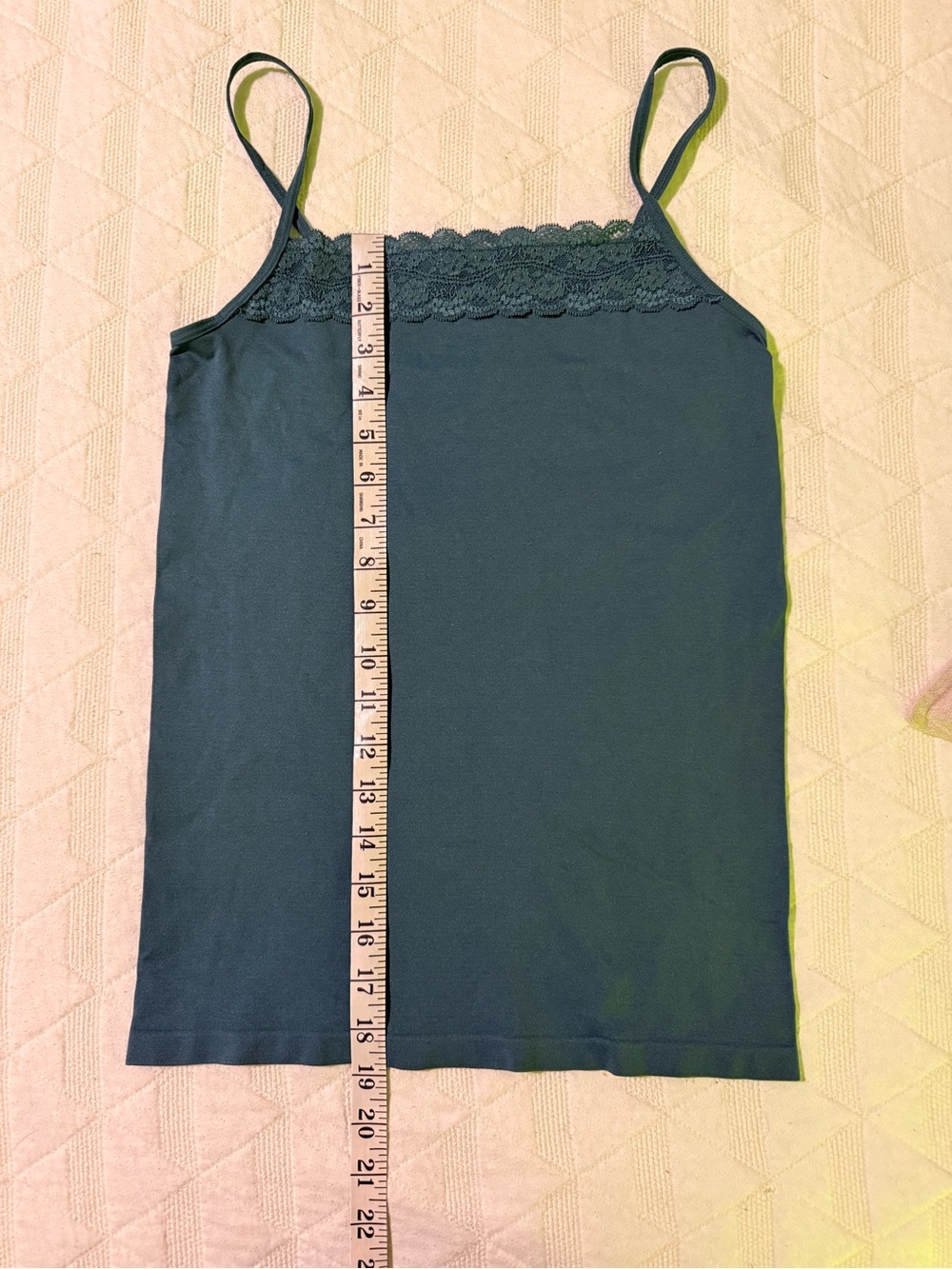 The Limited Teal Lace-Trim Camisole Size M